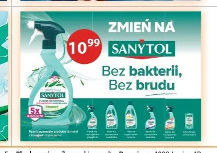 Płyn do dezynfekcji i czyszczenia Sanytol Uniwersalny promocja w Drogerie Laboo