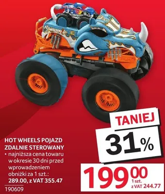 Hot Wheels Pojazd zdalnie sterowany promocja w Selgros