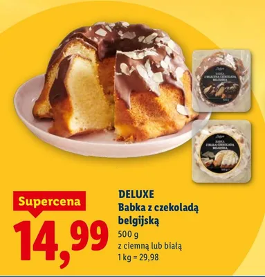 Babka z czekoladą belgijską z ciemną lub białą promocja w Lidl