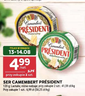 Ser Camembert Président promocja w Stokrotka