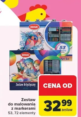 Zestaw do malowania z markerami 53, 72 elementy promocja w Carrefour