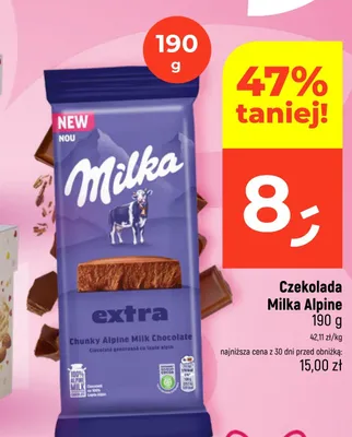 Czekolada Milka Alpine Chunky promocja w Dealz