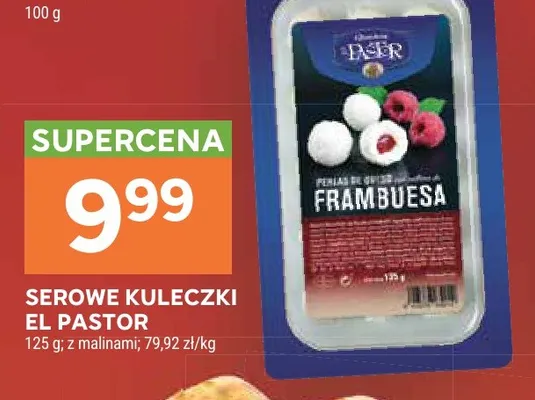 Serowe kuleczki z malinami El Pastor promocja w Stokrotka