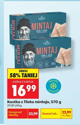 Kostka z fileta mintaja Family Fish promocja w Biedronka