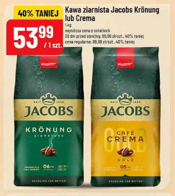 Kawa ziarnista JACOBS Crema promocja w POLOmarket