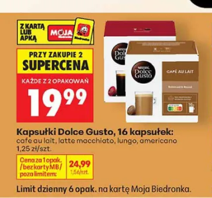Kapsułki do kawy Nescafé Dolce Gusto Americano promocja w Biedronka