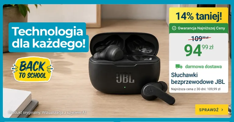 Słuchawki bezprzewodowe Jbl promocja w ERLI