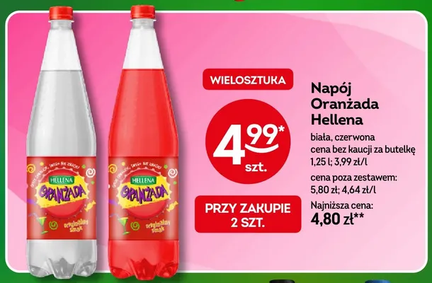 Napój Oranżada czerwona Hellena promocja w Żabka