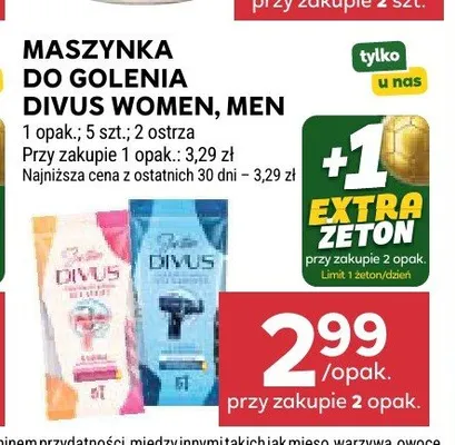 Maszynka do golenia Divus Men promocja w Stokrotka
