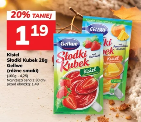 Kisiel Słodki Kubek pomarańcza ananas Gellwe promocja w Hitpol