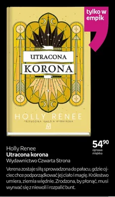 Książka Utracona korona Holly Renee oprawa miękka promocja w Empik