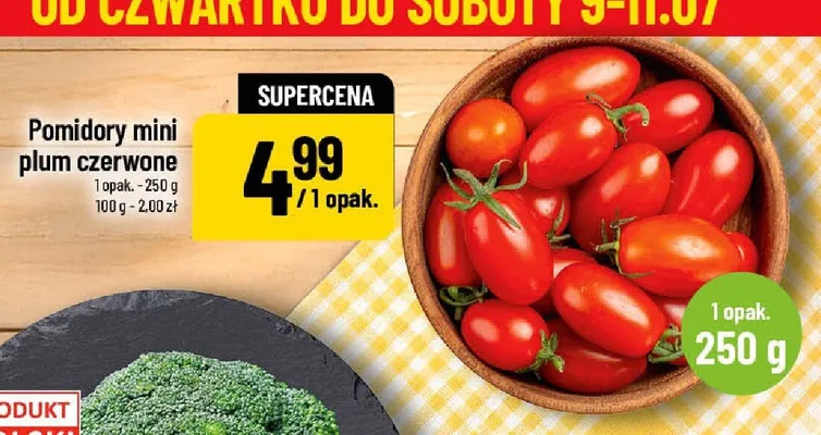 Pomidory mini plum czerwone promocja w POLOmarket