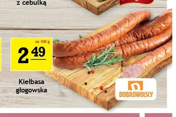 Kiełbasa głogowska Dobrowolscy promocja w Gram Market