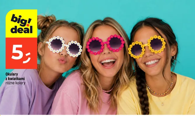 Okulary z kwiatkami promocja w Dealz
