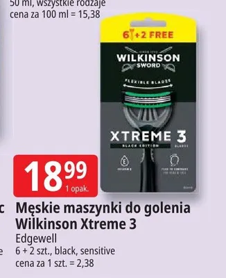 Męskie maszynki do golenia Wilkinson Xtreme 3 Black Edition promocja w Leclerc