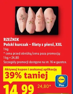 Kurczak filety z piersi XXL promocja w Lidl