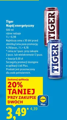 Napój energetyczny, różne rodzaje promocja w Lidl
