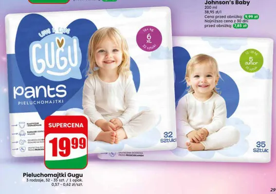 Pieluchomajtki Gugu promocja w Dino
