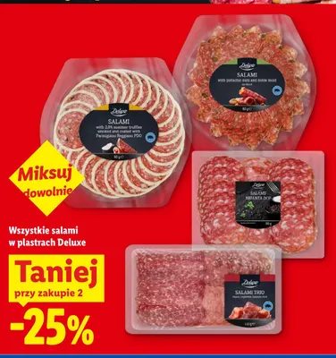Salami w plastrach z pistacjami Deluxe promocja w Lidl