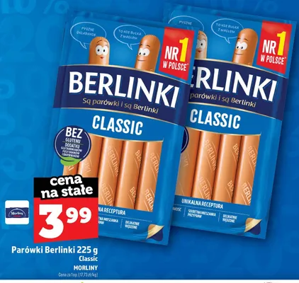 Parówki Berlinki Classic promocja w TOPAZ