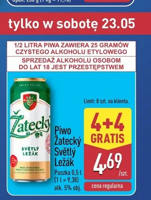 Piwo Žatecký Světlý Ležák promocja w Aldi