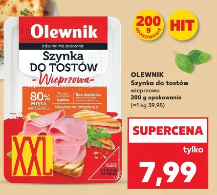 Szynka do tostów wieprzowa promocja w Kaufland