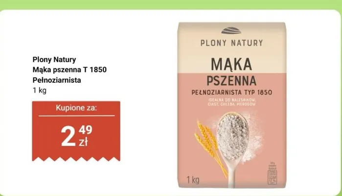 Mąka pszenna typ 1850 pełnoziarnista promocja w Biedronka