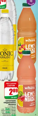 Lemoniada niegazowana Wosana cytryna brzoskwinia promocja w Dino