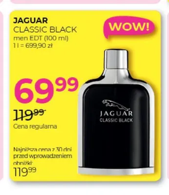 Woda toaletowa Classic Black Jaguar promocja w Drogerie Jawa