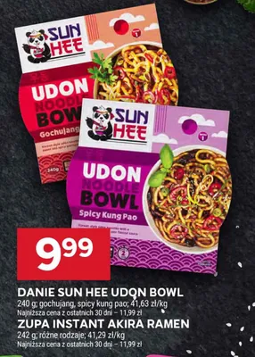 Danie udon bowl gochujang, spicy kung pao promocja w Stokrotka