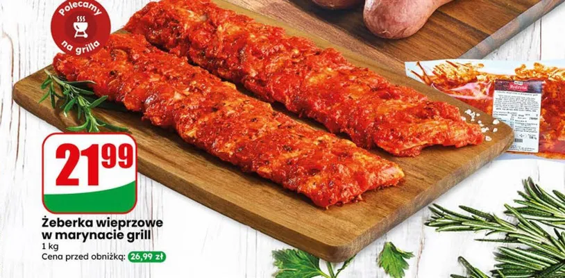 Żeberka wieprzowe w marynacie grill Agro Rydzyna promocja w Dino