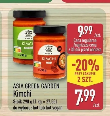 Kimchi hot vegan Asia Green Garden promocja w Aldi