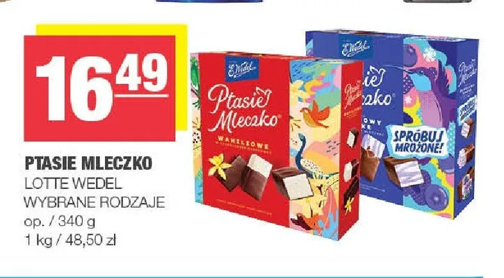Ptasie Mleczko E.Wedel waniliowe promocja w SPAR