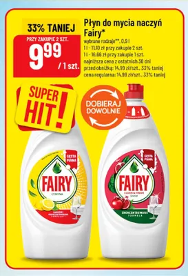 Płyn do mycia naczyń Fairy Clean & Fresh Granat promocja w POLOmarket