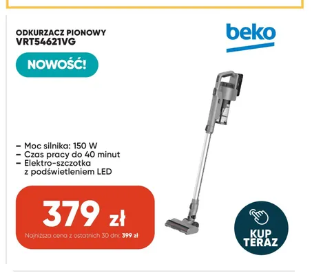 Odkurzacz pionowy Beko VRT54621VG promocja w Max Elektro
