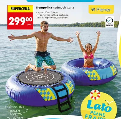 Trampolina nadmuchiwana Plener wym.: 200x55cm promocja w Biedronka