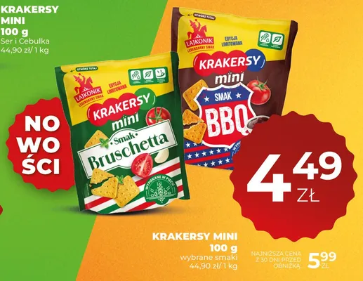 Krakersy mini Lajkonik Smak BBQ promocja w Duży Ben