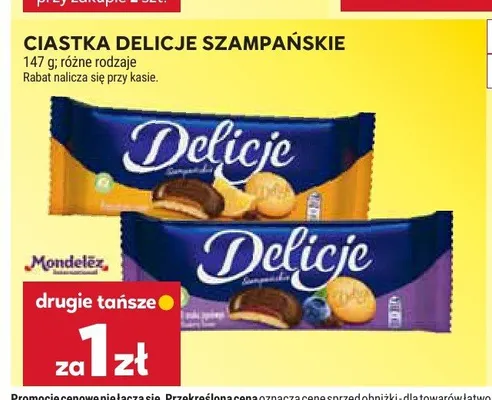 Ciastka Delicje Szampańskie promocja w Stokrotka