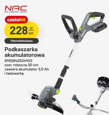 Podkaszarka akumulatorowa NAC szer. robocza 30cm zawiera akumulator 2,0Ah i ładowarkę promocja w Castorama
