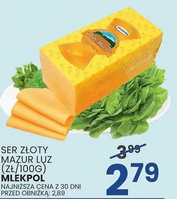 Ser żółty Mazur luz promocja w Wafelek