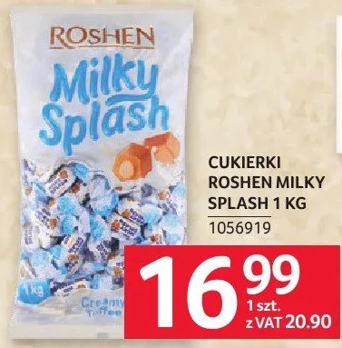 Cukierki Roshen Milky Splash 1 kg promocja w Selgros