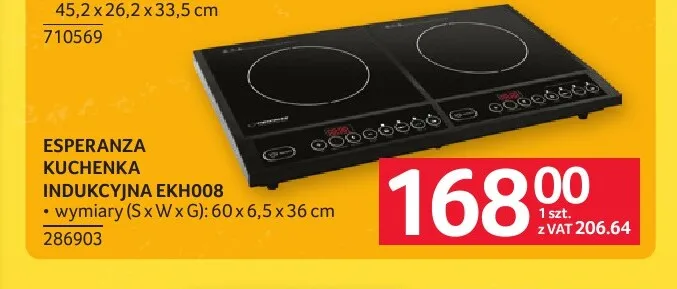 Kuchenka indukcyjna Esperanza promocja w Selgros