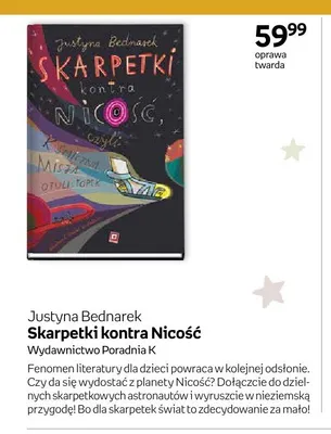 Książka Skarpetki kontra Nicość Justyna Bednarek oprawa twarda promocja w Empik