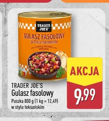 Gulasz fasolowy w stylu teksańskim Trader Joe's promocja w Aldi