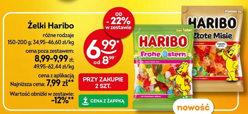 Żelki różne rodzaje promocja w Żabka
