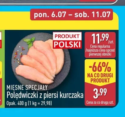 Polędwiczki z piersi kurczaka Mięsne Specjały promocja w Aldi