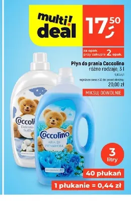 Płyn do prania Coccolino promocja w Dealz