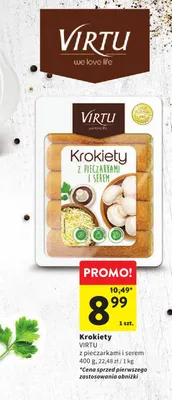 Krokiety z pieczarkami i serem Virtu promocja w Intermarche