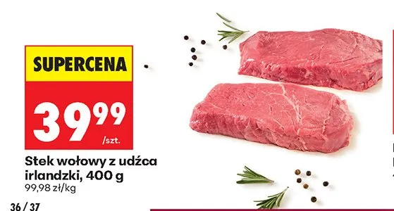 Stek wołowy z udźca irlandzki promocja w Biedronka