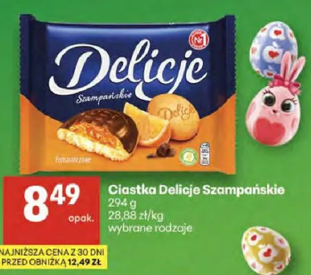 Ciastka Delicje Szampańskie promocja w Delikatesy Centrum